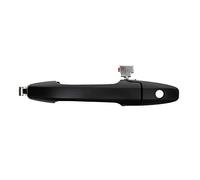 TRQ Front Left Exterior Door Handle Black Drivers Side Compatible with 2006-2011 Honda Civic