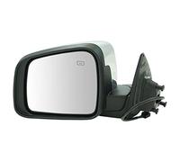 TRQ Left Mirror without Memory without Blind Spot Indicator with Chrome Cover Drivers Side Compatible with 2014-2022 Dodge Durango CH1320388