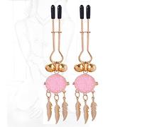 TRQOYTU 1 Paio Di Morsetti Per Capezzoli Con Pallina Luminosa, Morsetti Per Il Seno Regolabili Con Clip A Campana Per La Stimolazione Del Capezzolo, Gioielli Per Capezzoli Con Molla In Metallo