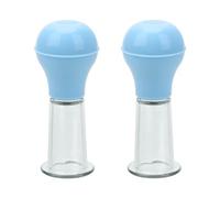 TRQOYTU 2 Pezzi Ventosa For Capezzoli Ingrandimento Del Capezzolo Set Di Ventose For Capezzoli Stimolazione Del Seno Potenza Di Aspirazione BDSM Ventosa For Clitoride Pompa For Figa