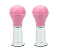 TRQOYTU 2 Pezzi Ventosa For Capezzoli Ingrandimento Del Capezzolo Set Di Ventose For Capezzoli Stimolazione Del Seno Potenza Di Aspirazione BDSM Ventosa For Clitoride Pompa For Figa