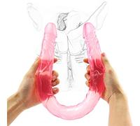 TRQOYTU 55 Cm Dildo Realistico Extra Lungo E Flessibile Con Doppia Punta, Plug Anale, Massaggiatore Prostatico E Vaginale. Prodotto Sessuale In PVC Adatto A Uomini, Donne, Principianti E Lesbiche