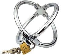 TRQOYTU Acciaio inox croce manette metallo BDSM vincolante bloccando Bondage manette strumento Accessori erotici polso manette SM coppie giocattoli del sesso