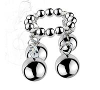 TRQOYTU Anello Per Il Pene In Acciaio Inossidabile, Dilatatore, Peso Per I Testicoli, In Metallo Con Anello Multifunzionale Per I Testicoli Sospeso Per Aumentare La Potenza