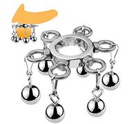 TRQOYTU Anello Per Testicoli Barella In Acciaio Inossidabile Anello Per Testicoli Extra Pesante Bondage Set Con 6 Sfere Di Metallo Ciondolo CBT Anello Per Glande Anello Per Pene Anello