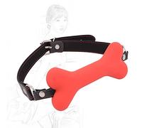 TRQOYTU Bavaglio Per Bocca In Silicone Per Osso Di Cane Bavaglio Per Morso Regolabile Bavaglio Per Palla Erotico Bavaglio Per Palla Fetish Bavaglio Per Imbottitura In Pelle Bodnage SM Gioco Di Ruolo