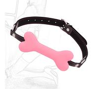 TRQOYTU Bavaglio Per Bocca In Silicone Per Osso Di Cane Bavaglio Per Morso Regolabile Bavaglio Per Palla Erotico Bavaglio Per Palla Fetish Bavaglio Per Imbottitura In Pelle Bodnage SM Gioco Di Ruolo