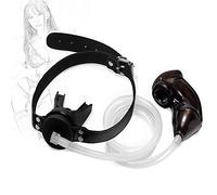 TRQOYTU BDSM Bavaglio Per Orinatoio In Silicone SM Spina Per Bocca Con Imbuto Per Piscio Bavaglio Per Sesso Orale Gay Imbracatura Bavaglio Bondage Restrizioni Dilatatore Schiavo Bondage Giocattolo