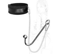 TRQOYTU BDSM Bondage Sessuale Restrizioni Con Gancio Anale Collare Butt Plug Bondage Set Restrizioni Ano Masturbator Estremo Cane Schiavo Letto Catena Di Ferro Erotico SM Giocattolo Anale