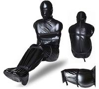 TRQOYTU Bondage Per Tutto Il Corpo Sacco Per Bondage Sacco A Pelo Fetish In Pelle Ventilazione Portatile Cerniera Ritenuta Per Il Corpo BDSM Schiavo Giocattolo Del Sesso Unisex Nero