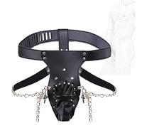 TRQOYTU Cintura Di Castità Da Uomo Intimo Sexy Mutande Castità In Pelle Gabbia Per Pene Gabbia Per Cazzi Con Chiave E Serratura SM Bondage Schiavo Flirtare Erotico Giocattoli Sessuali Per Uomini