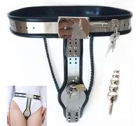 TRQOYTU Cintura Di Castità Per Donna, Un Set BDSM In Acciaio Inossidabile Che Include Un Plug Vaginale E Una Gabbia Di Castità Invisibile, Un Sex Toy Che Ti Regala Un Piacere Fetish Bondage