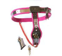 TRQOYTU Cintura Di Castità Per Uomo Pantaloni Di Castità Da Uomo In Acciaio Inossidabile Cintura Di Castità Con Plug Anale Rimovibile, Cintura Di Castità Regolabile E Bloccabile Bondage