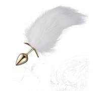 TRQOYTU Coda Di Volpe Con Tappo Anale In Acciaio Inossidabile Coda Anale Plug Anale Stimolatore Fetish Ano Masturbatore Bondage Di Volpe Plug Anale Erotico Cosplay Gioco Di Ruolo