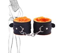 TRQOYTU Comodo Letto Per Manette In Pelle Di Peluche Bondage, Letto Per Manette Per Bondage SM, Cintura Per Bondage, Catena Di Metallo, Giocattolo Del Sesso Schiavo Fetish, Adatto Per Coppie