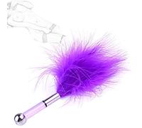 TRQOYTU Deluxe Piuma Solleticatore Frusta Sesso Erotico Flogger Amore Piuma Frusta Clitoride Con Manico In Acrilico Bondage Sculacciata Slapper Paddle Letto Restrizioni Flirtare Giocattolo Sessuale