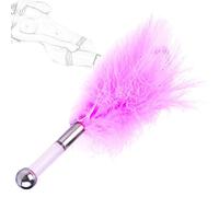 TRQOYTU Deluxe Piuma Solleticatore Frusta Sesso Erotico Flogger Amore Piuma Frusta Clitoride Con Manico In Acrilico Bondage Sculacciata Slapper Paddle Letto Restrizioni Flirtare Giocattolo Sessuale