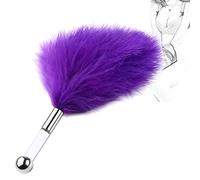 TRQOYTU Deluxe Piuma Solleticatore SM Frusta Sesso Erotico Flogger Amore Piuma Clitoride Frusta Con Manico In Acrilico BDSM Bondage Sculacciata Slapper Paddle Flirtare Solletico Giocattolo Sessuale