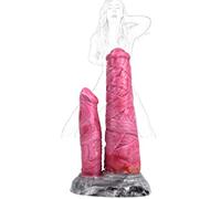 TRQOYTU Dildo A Doppia Testa Doppio Dilos Falli Realistici Dildo Anale Plug Anale Butt Plug Con Ventosa Pene In Silicone Punto G Massaggio Prostatico Dong Masturbazione Per Donne Uomini