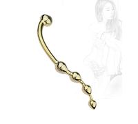 TRQOYTU Dildo A Doppia Testa Plug Anale Pure Wand Acciaio Inossidabile Doppia Estremità Stimolazione Del Punto G Plug Anale Della Vagina Massaggiatore Anale Della Prostata Masturbazione Giocattolo