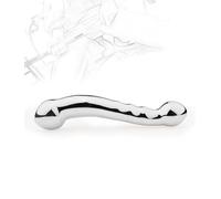 TRQOYTU Dildo Anale A Doppia Testa In Acciaio Inossidabile Plug Masturbazione Doppio Vaginale Orgasmo In Metallo Fetish P-Spot Stimolatori Della Prostata Giocattolo