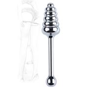 TRQOYTU Dildo Anale In Metallo Con Manico, Palline Anali, Palline Anali, Asta Anale Intensiva, Doppia Faccia, Struttura Di Stimolo Applicabile, Stimolazione Individuale, Masturbazione Del Punto G