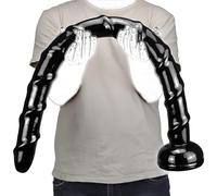 TRQOYTU Dildo Anale XXL Super Lungo 85 Cm Fallo Realistico Con Base A Ventosa Per Principianti Anali, Plug Anale In Silicone Butt Plug Ano Vaginale Masturbazione Grande Giocattolo Anale, Nero