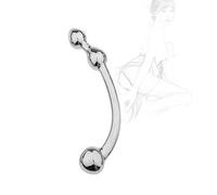 TRQOYTU Dildo Doppio In Acciaio Inossidabile Con Palline Per Massaggio Alla Prostata Plug Anale In Metallo Plug Anale Vagina Palline Anali Stimolatore Del Punto G Masturbatore Giocattolo