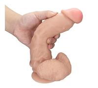 TRQOYTU Dildo Gigante Anale Grande, Diametro Perfetto Di 5 Cm, Vene E Testicoli Realistici Massaggiano Le Zone Della Libido Interna Ed Esterna, Adatto Ai Principianti Nell'ano