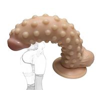 TRQOYTU Dildo Realistico Plug Anale Butt Plug Con Vero Glande E Testicoli Morbido PVC Massaggiatore Prostatico Stimolatore Del Punto G Ventosa Masturbazione Grande Giocattolo Sessuale Per Uomini Donne