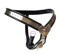 TRQOYTU Dispositivo Di Castità Femminile Invisibile, Cintura Anti-legamento, Gabbia Per Pene In Acciaio Inossidabile 316, Pantaloni Chiudibili Con Plug Anale, Plug Vaginale, Giocattoli Sessuali