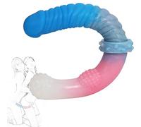 TRQOYTU Doppio Dildo Doppia Testa Realistico Lungo Anal Plug Butt Con Ventosa In Silicone Punto G Massaggio Alla Prostata Dong Masturbazione Per Donne Uomini