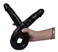 TRQOYTU Doppio Fallo Anale XXL Da 56 Cm In Tutta La Sua Lunghezza, Tuba Nera, Vagina E Sex Toy Con Doppio Orgasmo Anale, Adatto A Coppie, Lesbiche, Giocatori Professionisti Di Giochi SM