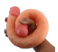 TRQOYTU Falli Doppi Falli Anali Doppio Silicone Realistico Replica Del Pene Dong Stimolazione Del Punto G Masturbazione Giocattolo Sessuale Per Donne Lesbiche Carne Omosessuale