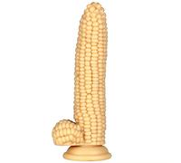 TRQOYTU Fallo Realistico A Forma Di Mais Con Pene A Ventosa, Stimolatori Del Punto G, Frutta, Giocattoli Sessuali Per Donne