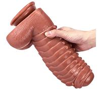 TRQOYTU Fallo Realistico Da 2,4 Kg, Grande Fallo Mostruoso A Sei Colori, Fallo In Silicone Curvo Da 11,8 Pollici Con Ventosa, Fallo Per Uomini E Donne, Giocattolo Del Sesso