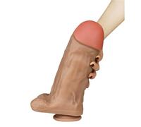 TRQOYTU Fallo Realistico, Fallo Artificiale XXL Realizzato In Enorme Silicone A Doppio Strato Con Vene Vere Attraverso La Base A Ventosa, Stabile E Fissabile, Dotato Di Plug Anale E Prostata