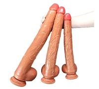 TRQOYTU Fallo Realistico In Silicone Extra Lungo, Fallo Anale, Plug Anale, Masturbatore Anale Con Base A Ventosa, Stimolazione Della Prostata, Dilatatore Anale, Replica Del Pene, Sex Toy Maschile
