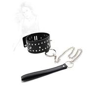 TRQOYTU Fetish SM Restrizioni Collare Bondage Collari In Pelle Con Punte Flirt BDSM Collare Per Cani Schiavo SM Schiavo Collana A Catena In Metallo Set Di Bondage Giocattolo Adulto Sesso