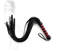 TRQOYTU Flogger Frusta Erotica Frusta Lunga In Pelle Con Nappa SM Bondage Sculacciata Frusta Da Equitazione Fruste Gioco Di Ruolo Cosplay Giocattolo Sessuale Per Donne Uomini E Coppie