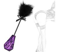 TRQOYTU Frusta Erotica Con Solletico Di Piume Deluxe E Paddle In Pelle Raccolto Flirtare Solletico Amore Piuma Clitoride Colture Letto Restrizioni Gioco Di Ruolo Erotico Giocattolo Sessuale