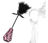 TRQOYTU Frusta Erotica Con Solletico Di Piume Deluxe E Paddle In Pelle Raccolto Flirtare Solletico Amore Piuma Clitoride Colture Letto Restrizioni Gioco Di Ruolo Erotico Giocattolo Sessuale