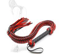 TRQOYTU Frusta Fustigatore Erotico Con Pelle 8 Trecce Lunghe Raccolto SM Bondage Sculacciate Frustino Da Equitazione Fruste Gioco Di Ruolo Cosplay Giocattolo Sessuale Per Donne Uomini E Coppie
