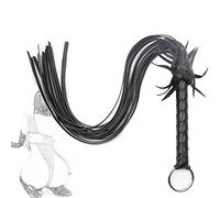 TRQOYTU Frusta in pelle Fustigatore erotico SM Sculacciata Frustino da equitazione Nappe Fruste BDSM Bondage Giochi di ruolo Cosplay Partner Giochi Giocattolo sessuale per donne Uomini e coppie