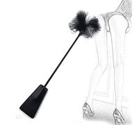 TRQOYTU Frusta SM Flogger Crop Paddle In Pelle Piuma Erotica Tickler Bondage Sculacciata Paddle Flirtare Tickler Piuma Clit Crop Flirtare Letto Restrizioni Giocattoli Erotici Per Coppie Adulti