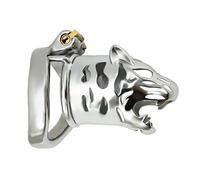 TRQOYTU Gabbia Di Castità Maschile In Acciaio Inossidabile 304 Anello Per Testicoli Maschili Con Quattro Misure Regolabili Design Scientificamente Ventilato Contenimento Del Pene Serratura