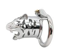 TRQOYTU Gabbia Di Castità Maschile In Acciaio Inossidabile 304 Anello Per Testicoli Maschili Con Quattro Misure Regolabili Design Scientificamente Ventilato Contenimento Del Pene Serratura