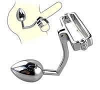 TRQOYTU Gancio Anale Gancio Anale Con Anelli Per Testicoli Barella Per Scroto In Metallo Plug Anale Palla Anale Butt Plug Anello Per Pene In Acciaio Inossidabile SM Bondage Ball Barella Asslock