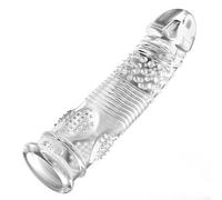 TRQOYTU Giocattoli Sessuali: Guaina Per Pene Con Texture Multipla, Con Protuberanze E Rilievi, Per Uomo, In Silicone, Per Coppie, Con Testicoli, Realistica, Per L'allungamento Del Pene E Il