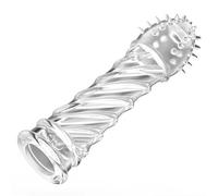 TRQOYTU Giocattoli Sessuali: Guaina Per Pene Con Texture Multipla, Con Protuberanze E Rilievi, Per Uomo, In Silicone, Per Coppie, Con Testicoli, Realistica, Per L'allungamento Del Pene E Il